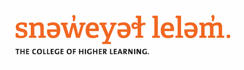 Langara College's 2016 branding, with the Musqueam phrase for "House of Teachings" rendered very nicely in a lovely orange typeface, as a graphic. The typography, however, is outside the scope of most fonts, and does not appear anywhere in the text of Langara's website.